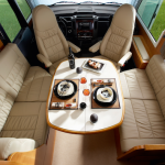 Cuir beige camping car