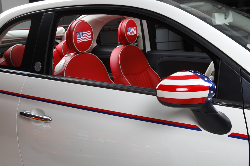 Sellerie cuir rouge Fiat 500