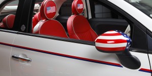 Sellerie cuir rouge Fiat 500